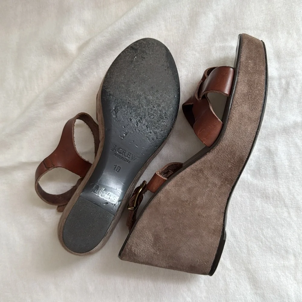 J. Crew Brown Leather Wedges - Picture 12 of 12